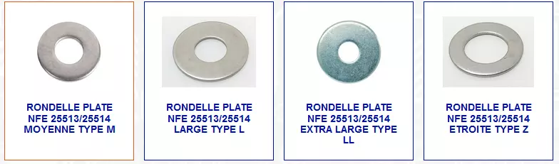 Rondelles plates Extra Large (LL) inox A2